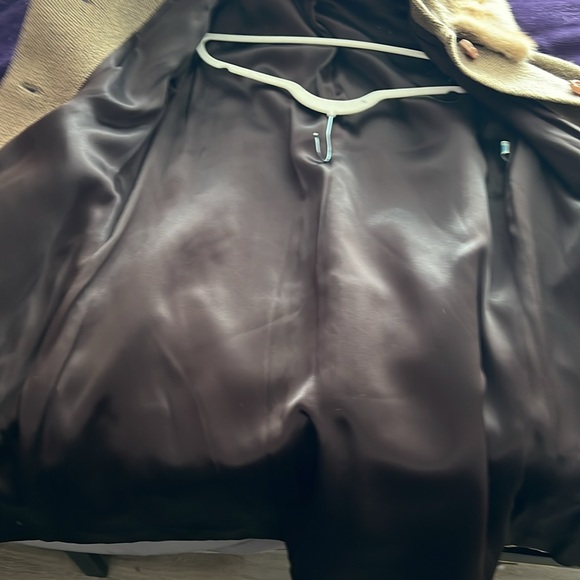 Maurice Reg. Original vintage lined wool coat with fur collar 🧥  1960’s tweed - Picture 12 of 12